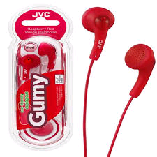 JVC Gumy Base Boost Headphones RED 