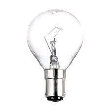 Lamp Round 45mm SBC 60w Clear Golf 