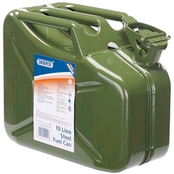 Draper 10ltr Green Steel Fuel Can 