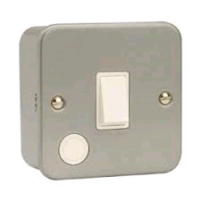 Niglon Metal Clad 20a DP Switch c/w Neon 