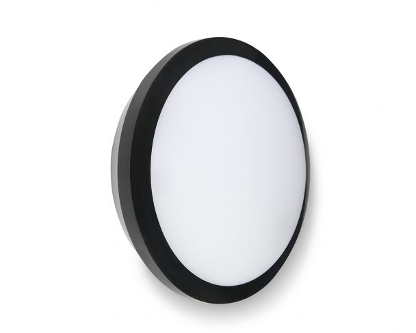 Collingwood WL92 Round IP65 4000k 14.6w LED Bulkhead Black