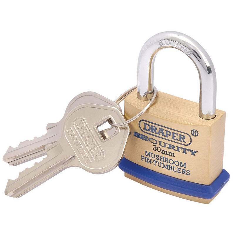 Draper Solid Brass Padlock 30mm