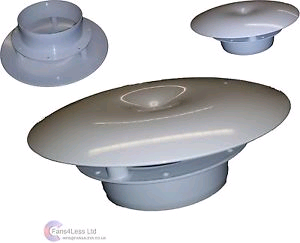 Manrose 4in Mushroom Cowled Round Wall Outlet