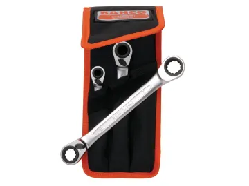 Bahco Reversible Ratchet Spanner Set 3pc 8-19mm 