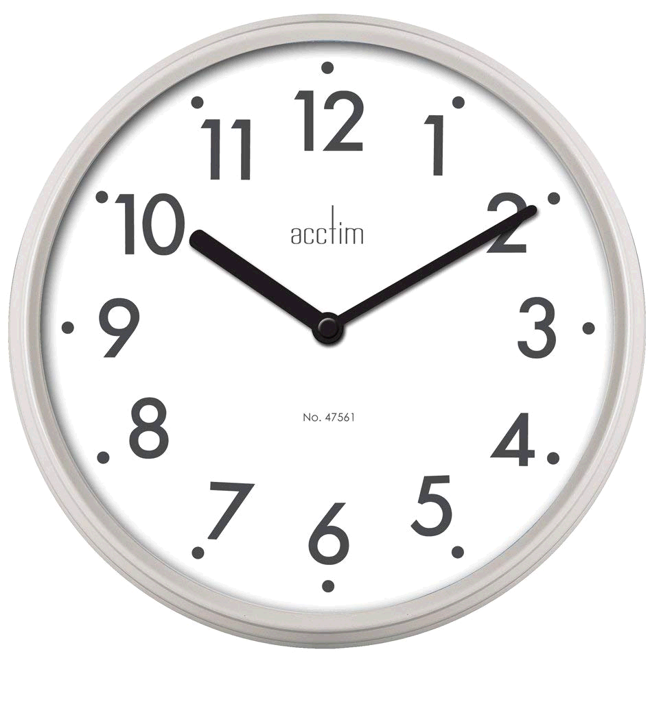 Acctim Thora Wall Clock Metal in Field Mouse Colour 