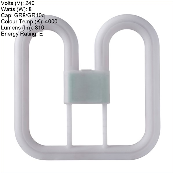 Bell 2D 2pin 8w LED Lamp 3000K