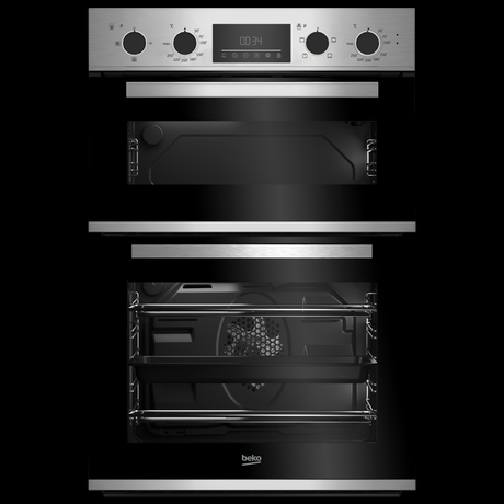 Beko Built-In Double Fan Electric Oven in Stainless Steel 