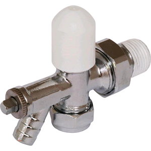 15mm Radiator Valve with Drain Off