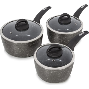 Tower T81212 3 Piece Induction Forged Pan Set 18/20/22cm c/w Lids 