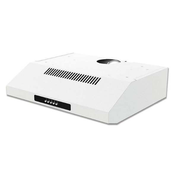 Statesman 60cm Visor Cooker Hood 3 Speed in White 