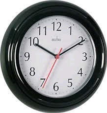 Acctim Wycombe Wall Clock Black 