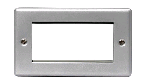 BG Euro Module 4 Gang Metal Clad Front Plate