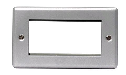 BG Euro Module 4 Gang Metal Clad Front Plate 