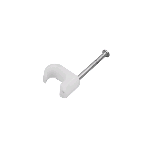 Q-Crimp 3-5mm Clear Round Cable Clip for Speaker Cable  (Pack 100)