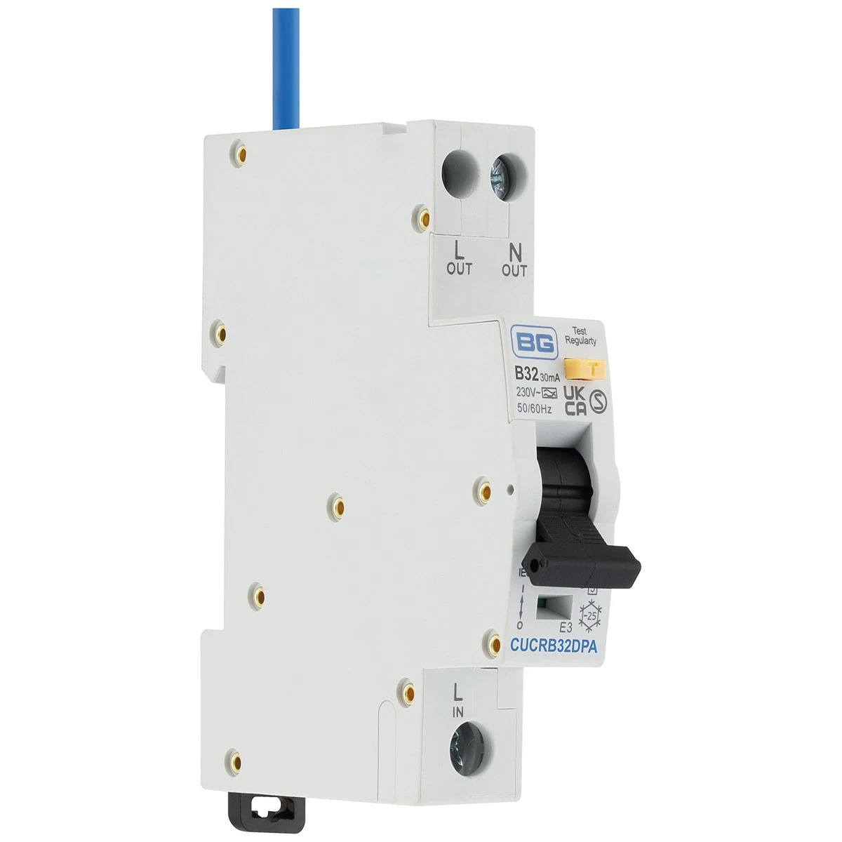 BG SP MINI RCBO Double Pole 32a 30mA Type A, 