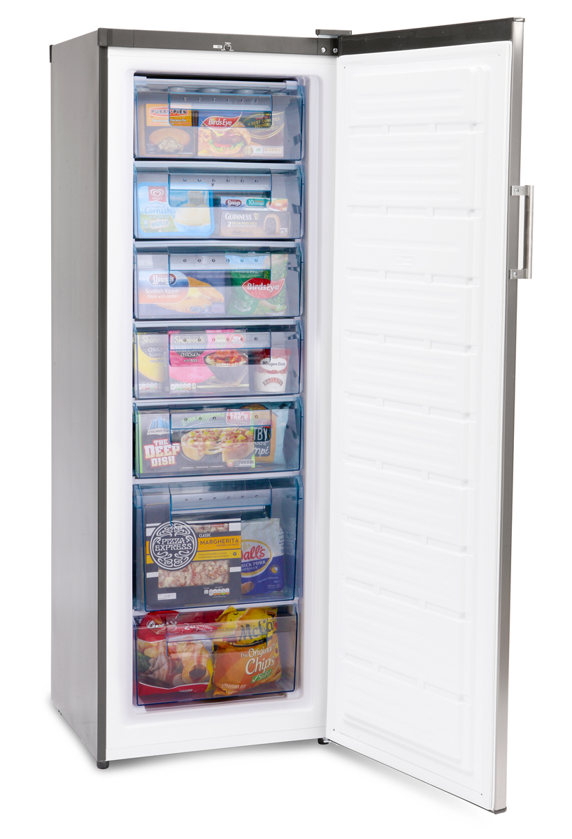 Iceking RZ245SE Tall Manual defrost Upright Freezer 242Litre 170cm Tall 60cm Width  A+  in Silver