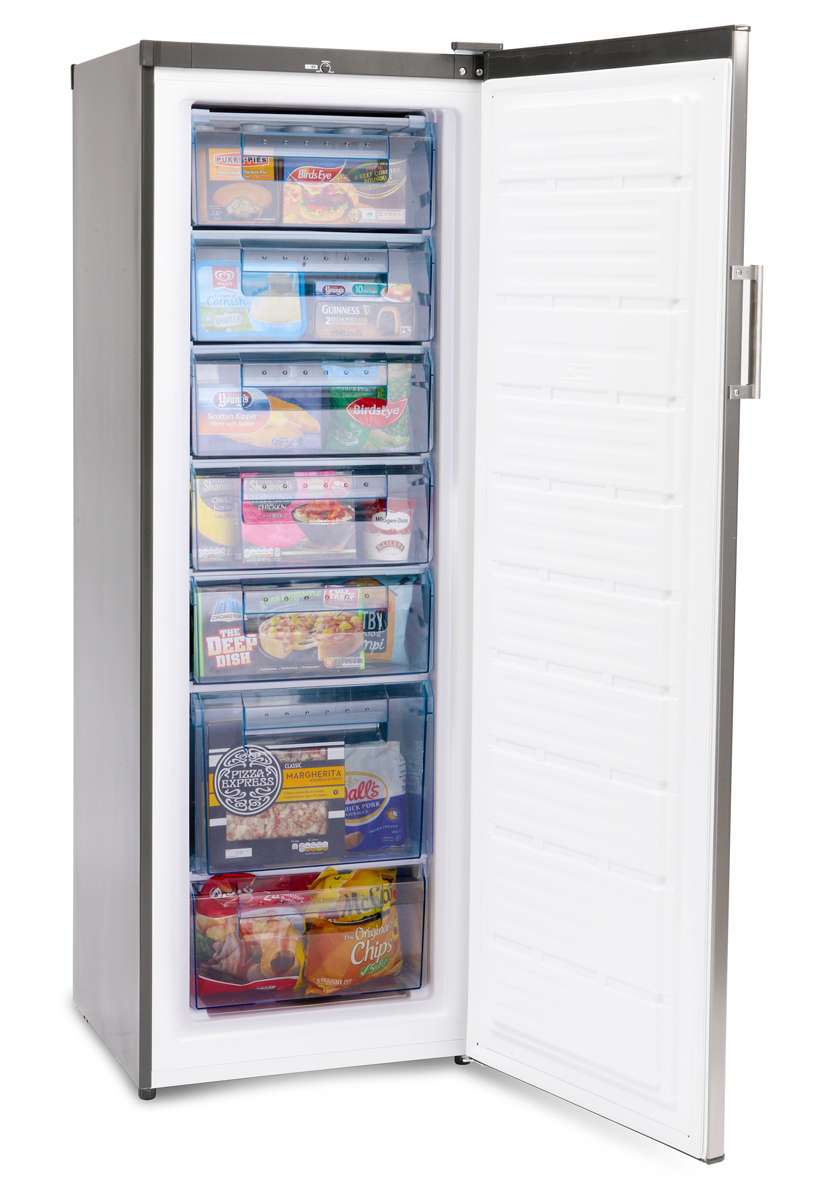 Iceking RZ245SE/ES Tall Manual Defrost Upright Freezer 242Litre 170cm Tall 60cm Width  A+  in Silver