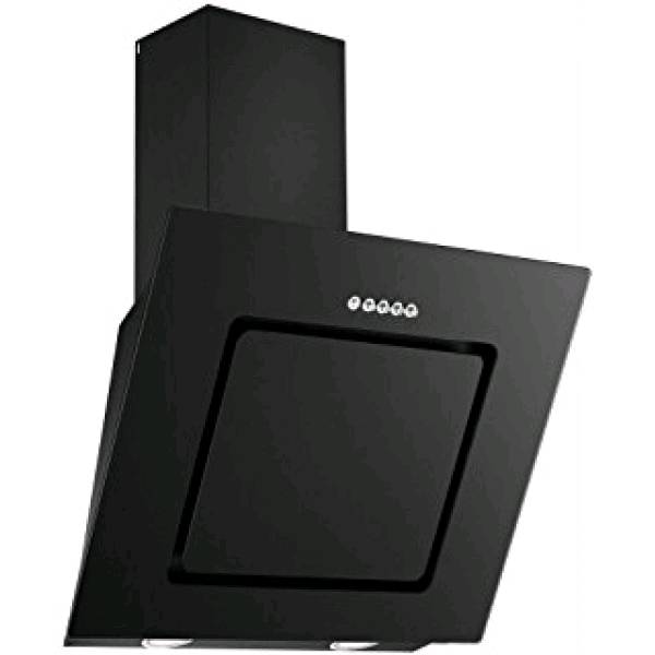 CDA 60cm Angled Glass Extractor Black Touch Controls 3 Speed 