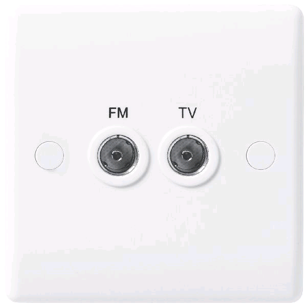BG 2gang Diplex TV/FM Outlet