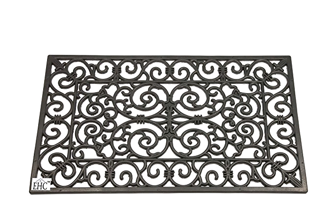 Dandy Wrought Iron Rectangle Large Heavy Duty Outdoor Mats 75 x 45cm 