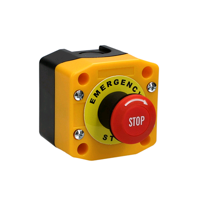 CED Red Mushroom Push Button 240v Lock IP65 