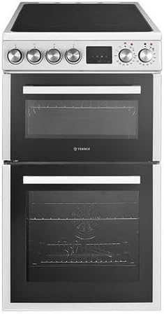 Teknix TKED54W Ceramic Double Oven Cooker 50cm White