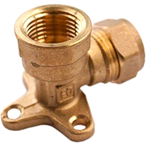 Copper Female Iron Wall Plate Elbow 15mm x 1/2