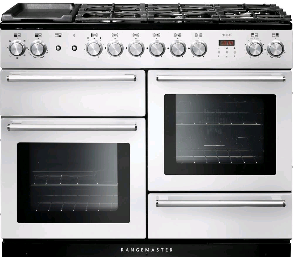 Rangemaster 106110  NEXUS 110 DF WHITE CHROME Dual Fuel  110cm