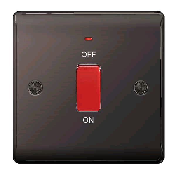 BG 45a Cooker Control Unit Single Plate Black Nickel 