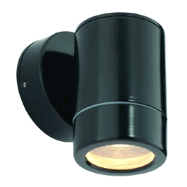 Saxby Odyssey 1Lt 35W GU10 Black Wall Light IP44 