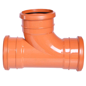 Floplast Underground 87½deg Triple Socket Junction D191 SOIL