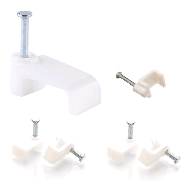 Thorsman 2126 019 Premium White Flat Clip 6x10 for 2.5mm T/E  (per 100)